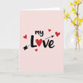 Carte de la Saint-Valentin Mon Amour (Fleur jaune)