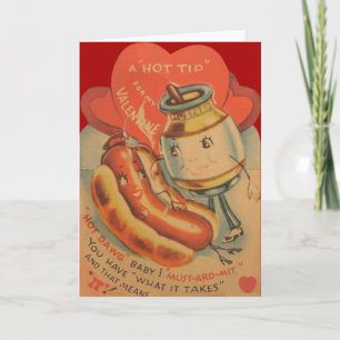 Carte de la Saint-Valentin Moutarde pour Hot Dog R