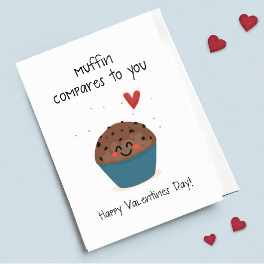 Carte de la Saint-Valentin : Muffin vous compare M