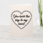 Carte de la Saint-Valentin Music Lover Key To My H (Devant)