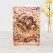 Carte de la Saint-Valentin Native Love (Fleur jaune)