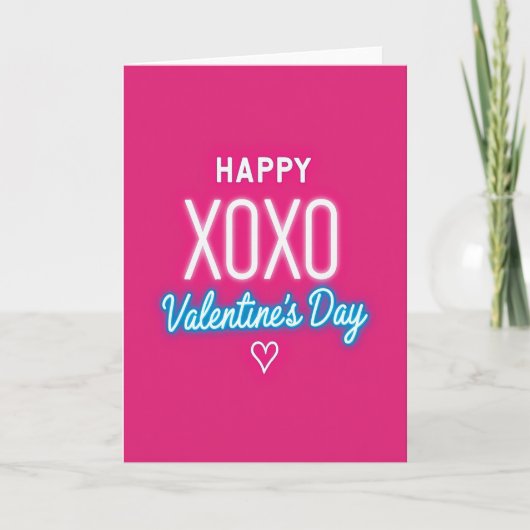 Carte de la Saint-Valentin Neon Xoxo (Devant)