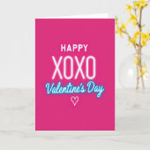 Carte de la Saint-Valentin Neon Xoxo (Fleur jaune)