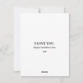 Carte de la Saint-Valentin noir et blanc (Dos)