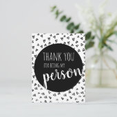 Carte de la Saint-Valentin noir et blanc (Debout devant)