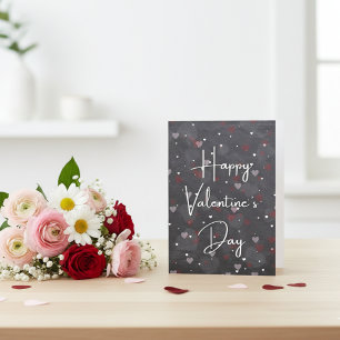 Carte de la Saint-Valentin noire simple moderne