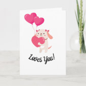 Carte de la Saint-Valentin Ourson Mignon (Devant)