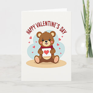 Carte de la Saint-Valentin Ourson Mignon
