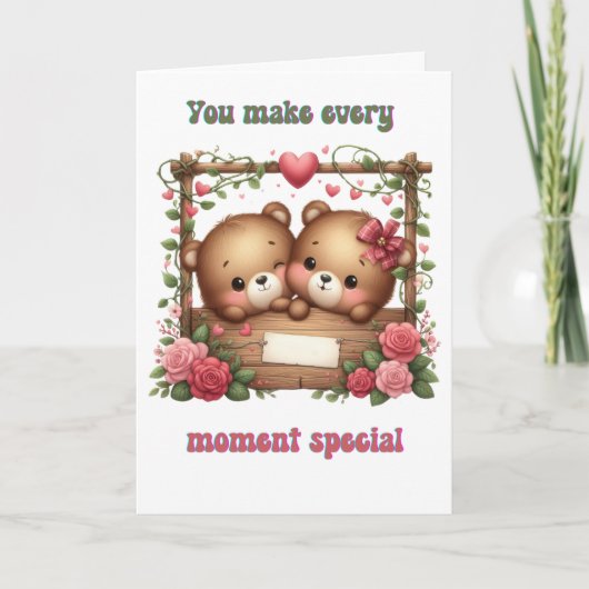 Carte de la Saint-Valentin Oursons Adorables - Mom (Devant)