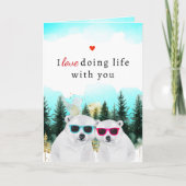 Carte de la Saint-Valentin Oursons Amour Mignon (Devant)