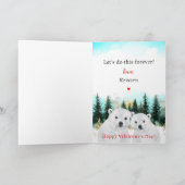 Carte de la Saint-Valentin Oursons Amour Mignon (Intérieur)