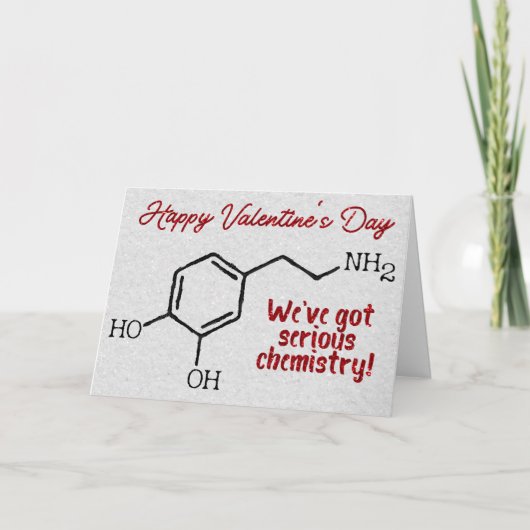 Carte de la Saint-Valentin pailletée à la chimie d (Devant)