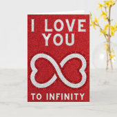 Carte de la Saint-Valentin Pailletée À l'Infini &  (Fleur jaune)