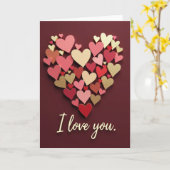 Carte de la Saint-Valentin Pailletée en Forme de C (Fleur jaune)
