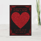 Carte de la Saint-Valentin Partner Glitter (Devant)