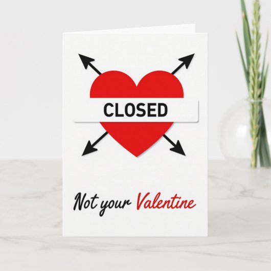 Carte de la Saint-Valentin pas pour toi (Devant)