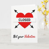 Carte de la Saint-Valentin pas pour toi (Fleur jaune)
