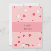 Carte de la Saint-Valentin pastel Cupcake Cerise (Dos)