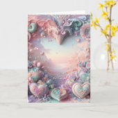 Carte de la Saint-Valentin Pastel Whimsy (Fleur jaune)