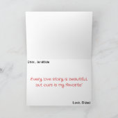 Carte de la Saint-Valentin personnalisable avec ph (Intérieur)