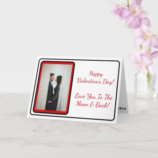 Carte de la Saint-Valentin personnalisable avec ph (Orchidée)