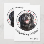 Carte de la Saint-Valentin personnalisable Terre-N (Devant / Derrière)