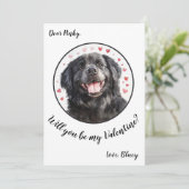 Carte de la Saint-Valentin personnalisable Terre-N (Debout devant)