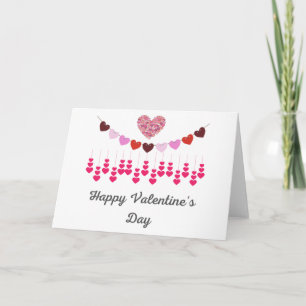 Carte de la Saint-Valentin personnalisée Cœurs ros