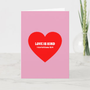 Carte de la Saint-Valentin personnalisée Heart Chr