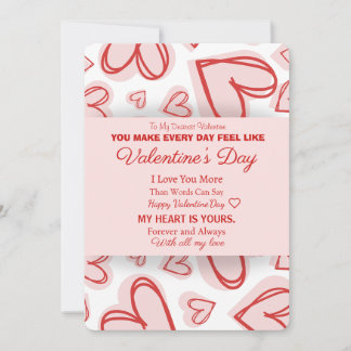 Carte de la Saint-Valentin Personnalisée Romantiqu