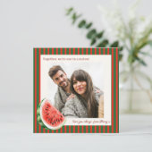 Carte de la Saint-Valentin Photo Amour Pastèque (Debout devant)