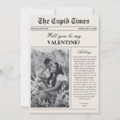 Carte de la Saint-Valentin photo de journal modern (Devant)
