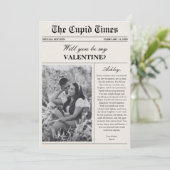 Carte de la Saint-Valentin photo de journal modern (Debout devant)