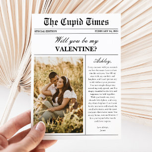 Carte de la Saint-Valentin photo de journal modern