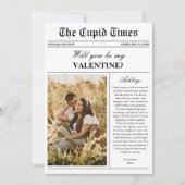 Carte de la Saint-Valentin photo de journal modern (Devant)