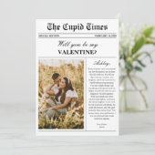 Carte de la Saint-Valentin photo de journal modern (Debout devant)