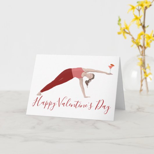 Carte de la Saint-Valentin Pilates (Fleur jaune)