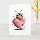Carte de la Saint-Valentin pour abeille (Fleur jaune)