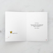 Carte de la Saint-Valentin pour abeille Kawaii Pun (Intérieur)