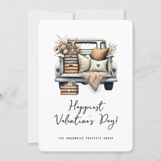 Carte de la Saint-Valentin pour agence immobilière (Devant)