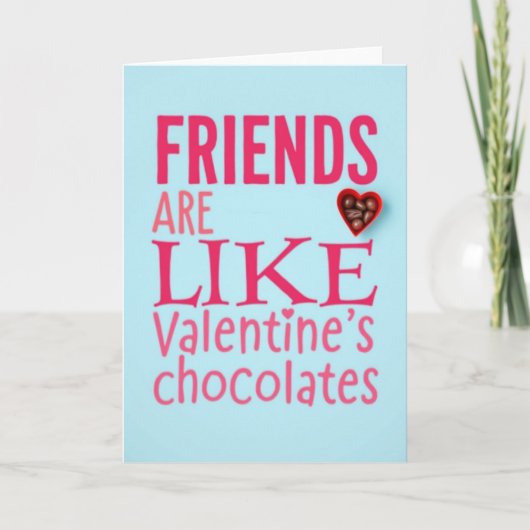 Carte de la Saint-Valentin pour amis comme chocola (Devant)