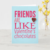 Carte de la Saint-Valentin pour amis comme chocola (Fleur jaune)