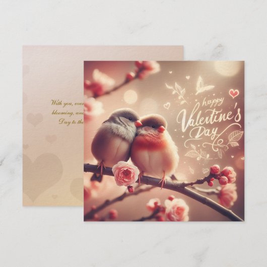 Carte de la Saint-Valentin pour amoureux romantiqu (Devant / Derrière)