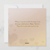 Carte de la Saint-Valentin pour amoureux romantiqu (Dos)