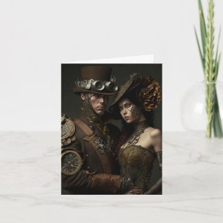 Carte de la Saint-Valentin pour Amoureux Steampunk