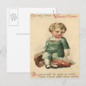 Carte de la Saint-Valentin pour bébé victorienne r (Devant / Derrière)