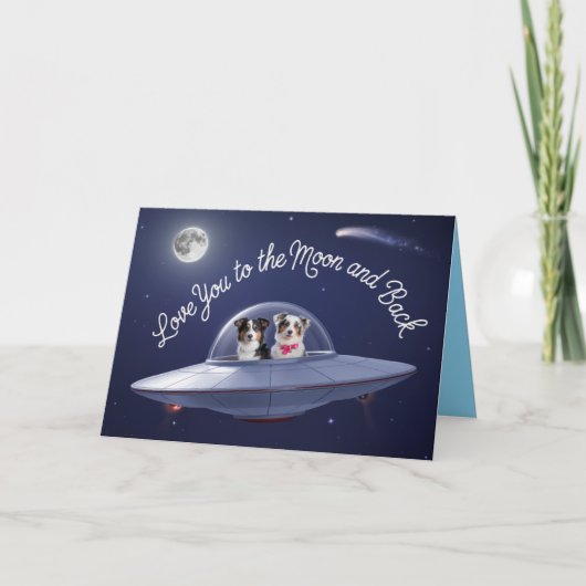 Carte de la Saint-Valentin pour Berger Australien (Devant)