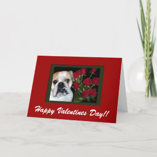 Carte de la Saint Valentin pour Bulldog anglais