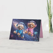 Carte de la Saint-Valentin pour caniche (Dos)