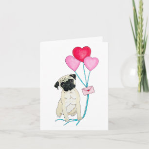 Carte de la Saint-Valentin pour carlin